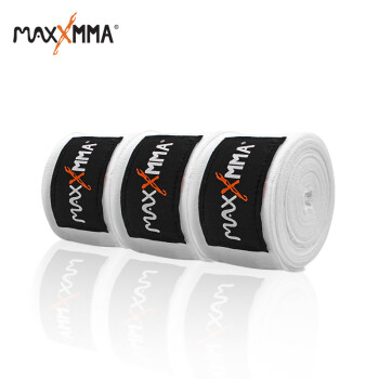 MaxxMMA拳击绷带运动散打缠手带绑带泰拳搏击绑手带护手绑带5米白色