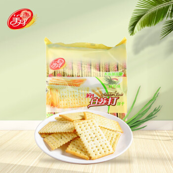 美丹北京特产 美丹 白苏打饼干 鲜葱味450g 