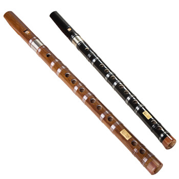 永華豎笛6孔豎吹扁嘴葫蘆笛子樂器成人學生初學苦竹笛直笛零基礎 棕色 D+配件