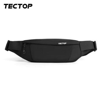 探拓（TECTOP）户外腰包 健身跑步胸包运动时尚背包 黑色
