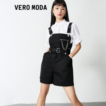 VEROMODA连体裤女2023新款直筒宽松腰带收腰设计简约气质 黑色-S59 165/68A/M/R