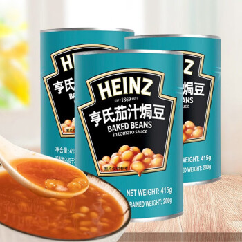 亨氏（HEINZ）白芸豆  茄汁焗豆415g 调味佐餐烹煮搭档调味品 415g*3罐