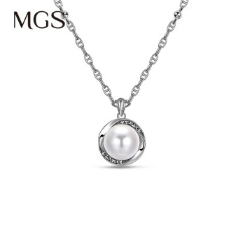 曼古银（MGS）香颂系列珍珠项链女高级感小众轻奢银项链锁骨链生日礼物送女友龙年新年礼物情人节礼物送女友