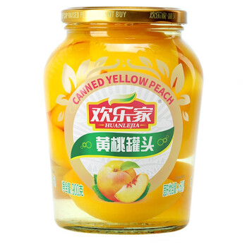 欢乐家 糖水黄桃罐头 新鲜水果罐头900g 休闲零食 方便速食