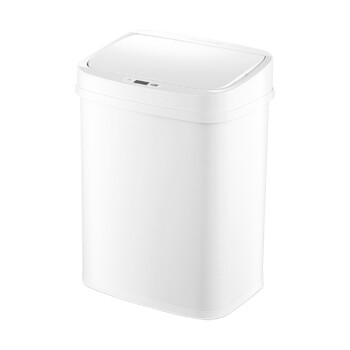 NST納仕達DZT-12-5 智能感應垃圾桶廚房客廳大容量垃圾筒便紙簍 12L極地白+普通電池