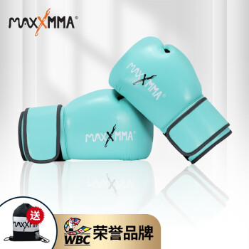 MaxxMMA 拳击手套自由搏击成人青少年拳套散打格斗手套沙袋沙包拳套室内 薄荷绿【升级款】 10盎司