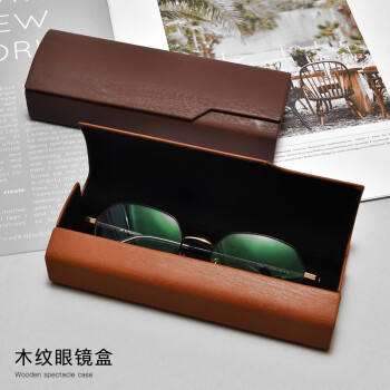 SHERY 木纹眼镜盒高级感便携抗压女ins日系男轻便中国风眼睛墨镜收纳盒 原生木色（加镜布+清洁剂）
