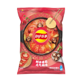 乐事(Lay&apos;s)薯片 鲜浓番茄元气锅味 75克