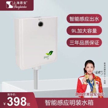 恩宝(Enbao)明装感应大小便蹲便器塑料水箱全自动抽水马桶厕所冲水箱SE-801 SE-801