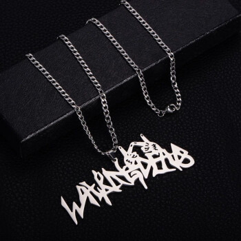 魅川wokenday活死人厂牌嘻哈logo项链钛钢WalkingDead woenday银色款式一 盒子包装