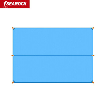海岩户外牛津布凉棚雨棚 露营钓鱼防雨涂银防晒遮阳棚自驾游天幕帐篷 单天幕天蓝色3X3米（仅发一块布）