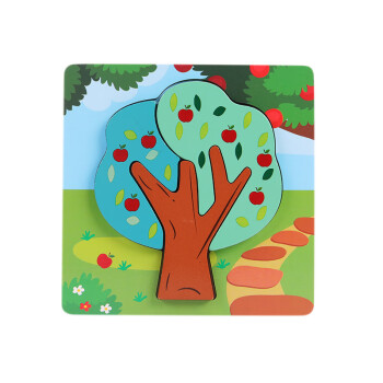 巧之木（QZM）儿童立体磁性拼图3d早教拼块幼儿园手抓拼板配对游戏男女孩礼物 磁性立体拼图-果树