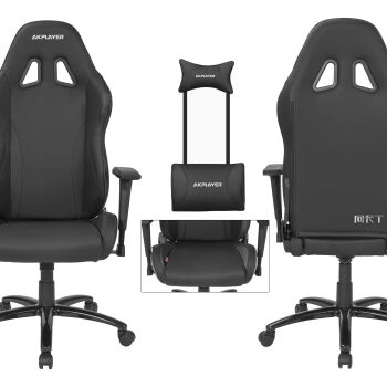 阿卡丁电脑椅电竞椅游戏椅可躺靠背椅办公椅人体工学椅 全黑