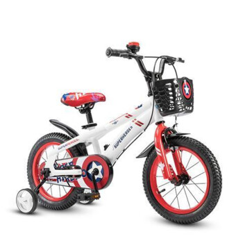 途銳達兒童自行車腳踏車2-9歲男女寶寶小孩單車帶輔助輪345騎行童車充氣 白色 12寸