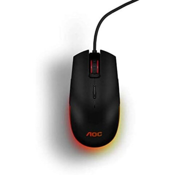 冠捷AOC Gaming RGB 游戏鼠标 5000DPI 可自定义DPI按钮 灵巧左右手人体工学 黑色