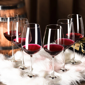 Ocean泰国进口红酒杯水晶玻璃杯高脚杯葡萄酒杯335ml套装6件套