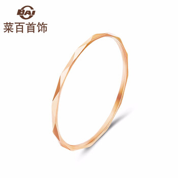 菜百首饰 18K金戒指 K金时尚简约女款尾戒 送女友礼物（单只）定价 KJ K金戒指 K黄 11#