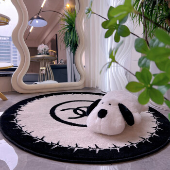 宇秀地毯（YUXIUCARPET）圆形地毯客厅茶几地毯卧室家用电竞椅儿童爬行地毯 COC 1*1米