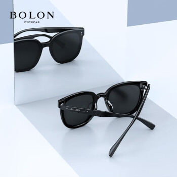 暴龙（BOLON）眼镜近视太阳镜女士墨镜可配度数TCBL3082 C10-镜片灰色/镜框黑色 1.60非偏光(建议600度以内)