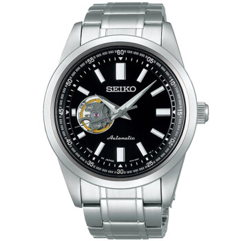 精工(SEIKO)手表 商务PRESAGE 休闲 全自动机械表日本直送 日本制 黑盘 SCVE053