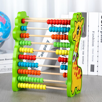 三格田（SANGTY）小鹿计算架儿童学习算术玩具数学教具启蒙幼儿园计算器木制玩具 2078小鹿计算架
