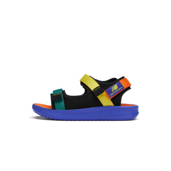 NEW BALANCE童鞋 4~14岁男女儿童夏季轻质软底沙滩凉鞋750 黑色/绿色/黄色/橘色 YH750OA 38.5 适合脚长24cm