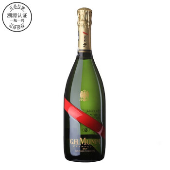 玛姆品牌直供 玛姆香槟 Mumm红带法国欢庆之夜婚宴庆功派对保乐力加 玛姆干型香槟 750mL 1瓶