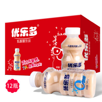 优乐多 乳酸菌酸奶饮料 益生菌发酵 340ml*12瓶【礼盒装】