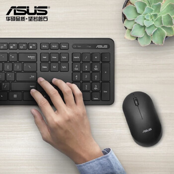 华硕（ASUS） W2500 无线键鼠套装 家用商务办公键鼠USB键盘鼠标 带无线2.4G接收器 CW100 无线键鼠套装