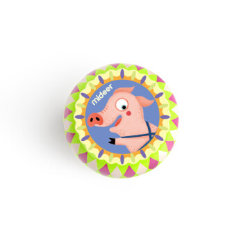 彌鹿（MiDeer）兒童悠悠球女孩男孩禮物幼兒園彩色炫酷鐵皮溜溜球玩具 一隻快樂的小豬豬