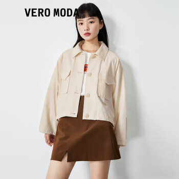 VEROMODA2023新款H版型长袖可拆卸披肩夹克外套女 淡粉色-A14 155/76A/XS