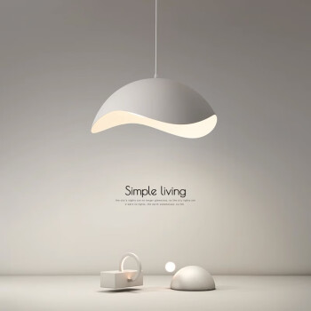 丹麦设计师吊灯餐厅灯具简约现代创意蛋壳灯具咖啡厅吧台餐桌主灯 皓月白-40cm暖光