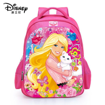 迪士尼女孩可爱白雪公主小学生书包女幼儿园1-2-4年级儿童芭比公主背包 A2 大号(2-4年级)