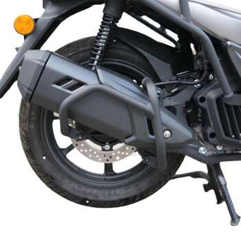 米囹适用于23款豪爵铃木UHR150改装件排气管护杠摩托车消声器防摔杠消 排气管护杠