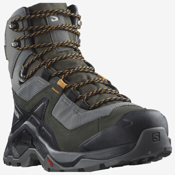 萨洛蒙（Salomon）男靴登山靴 QUEST ELEMENT GTX 稳定支撑防滑耐磨户外全地形靴 灰绿 L47157300 标准40/US7