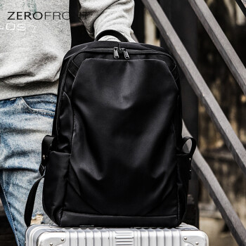 ZEROFRONT 潮牌韩版男士双肩包旅行背包防水尼龙帆布大容量旅游包大学生书包 前袋有拉链和磁扣+加厚尼龙+SBS拉链