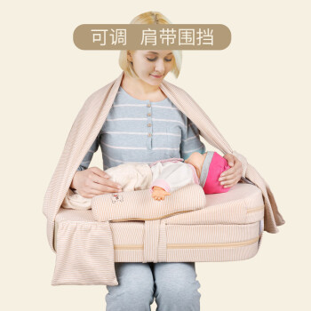 阿兰贝尔喂奶神器哺乳枕头婴儿喂奶枕坐月子抱娃护腰防吐奶垫婴儿喂乳枕 天鹅绒款