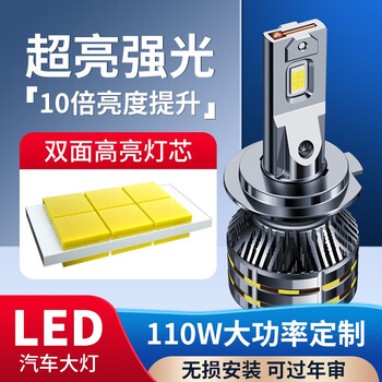 SCAR丰田锋兰达远近一体大灯泡原车款改装LED强光聚光超高亮射车灯 2022-2023款锋兰达远近一体大灯 1对装【超亮聚光新一代】