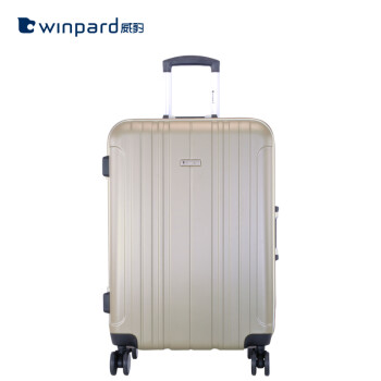 WINPARD威豹拉杆箱男女休闲旅行万向轮行李箱 商务出差登机箱铝框旅行箱 香槟金 22英寸托运箱