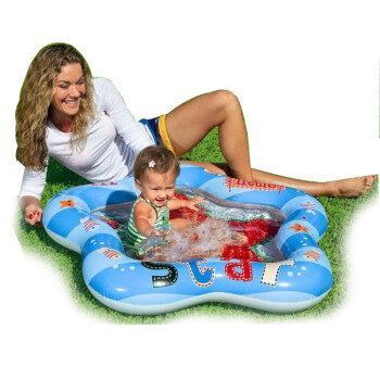 INTEX 59405游泳池婴儿充气游泳池充气水池充气浴盆 戏水池102*99*13cm 本款+手泵