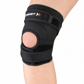赞斯特（ZAMST）JK-2护膝篮球排球专业运动护膝防护膝盖保护髌骨半月板跳跃运动 黑色 L