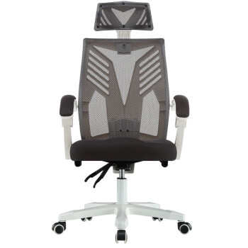 朗域轩品 电脑椅家用办公椅人体工学老板椅职员可躺网布座椅电竞椅 黑色-白框可躺 尼龙脚
