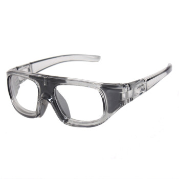 POLISI專業籃球鏡 戶外足球運動眼鏡 抗衝擊男女款籃球眼鏡近視 運動護目鏡框可配近視 灰色 平光