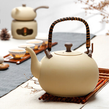 金团（jintuan） 提梁煮水壶耐热粗陶烧水壶煮茶壶电陶炉陶茶壶功夫茶壶茶具ZH4233