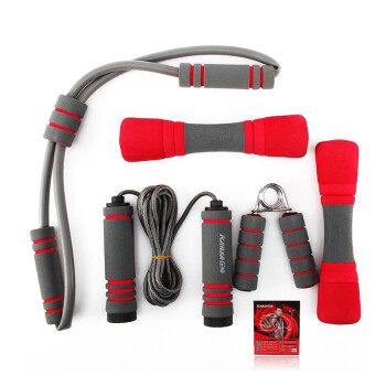 狂神运动器材健身器材套装锻炼体育器材KS1225跳绳握力哑铃拉力器