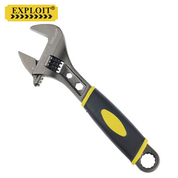 开拓（EXPLOIT）8寸活动扳手 胶柄梅花活络扳手 五金维修工具 020010