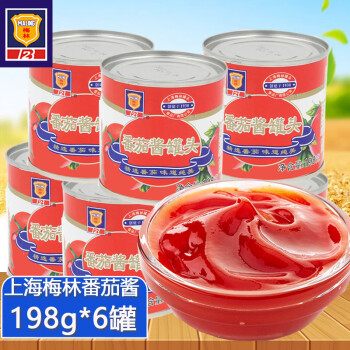 梅林上海梅林番茄酱罐头198g*6罐薯条意大利面酱披萨西红柿酱沙司调料 198g*6罐