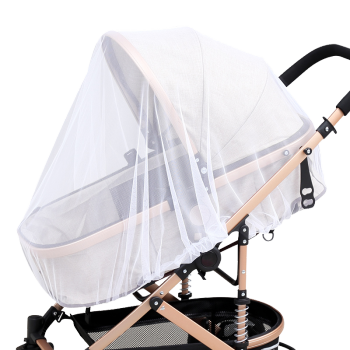 迪尼贝儿（DNBR）婴儿车蚊帐全罩式通用型推车蚊帐加密网纱防蚊罩伞车手推车防蚊帐 全罩款-白色