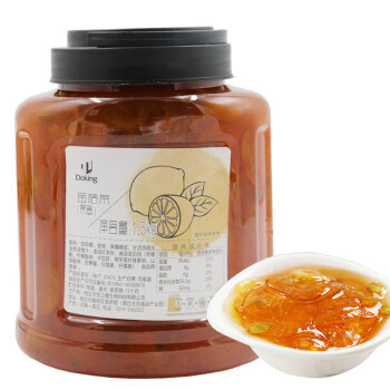 Doking蜂蜜柚子茶果酱1.5kg罐装冲调饮料花果茶多口味选择冲饮原料商用 金桔茶