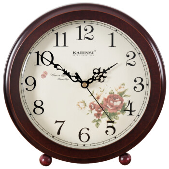 凯恩斯（KAIENSI）座钟客厅立体钟木质简约创意创意卧室床头钟表时钟台钟摆件坐钟 1191F小号